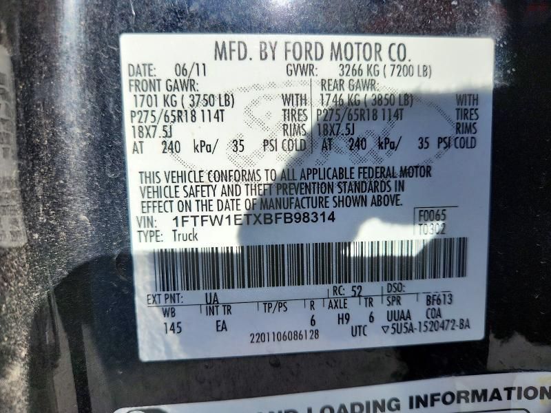 2011 Ford F150 Supercrew