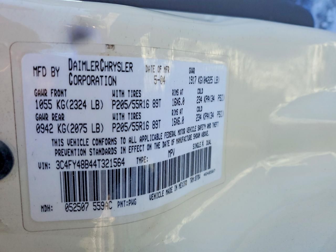 2004 Chrysler Pt Cruiser