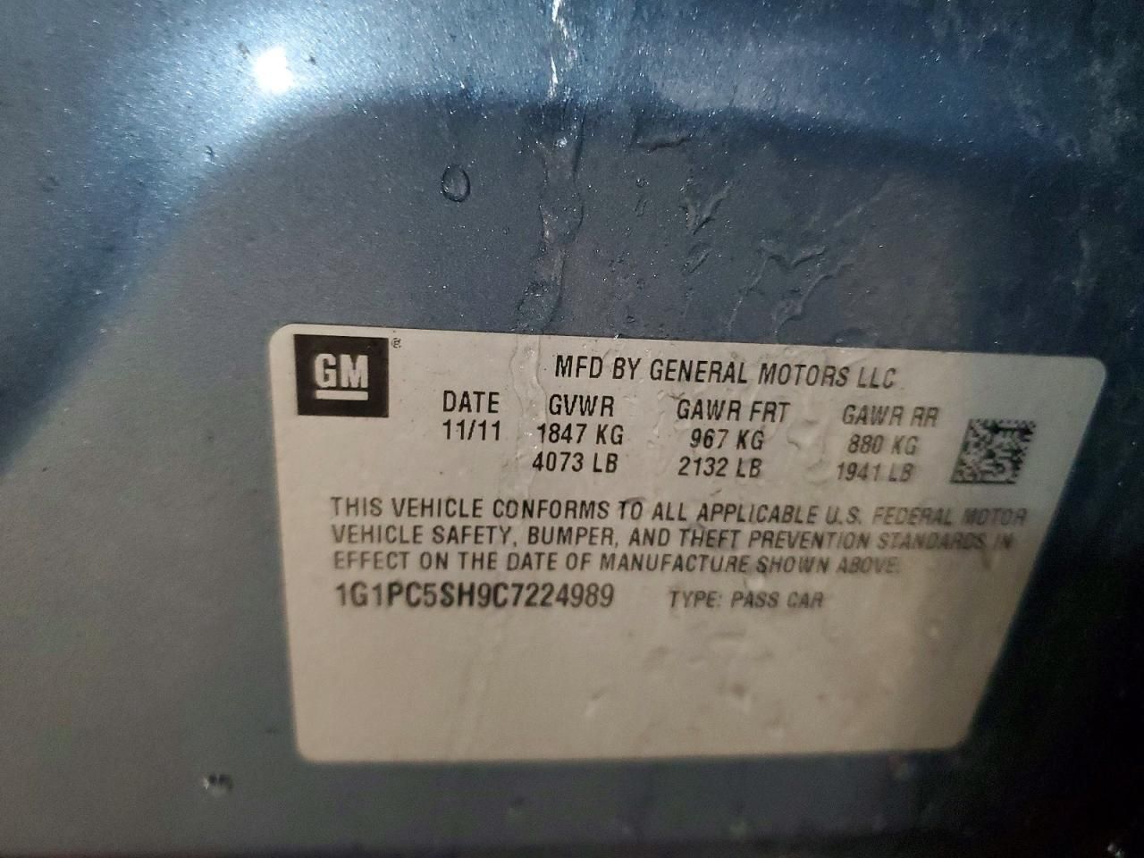 2012 Chevrolet Cruze ls