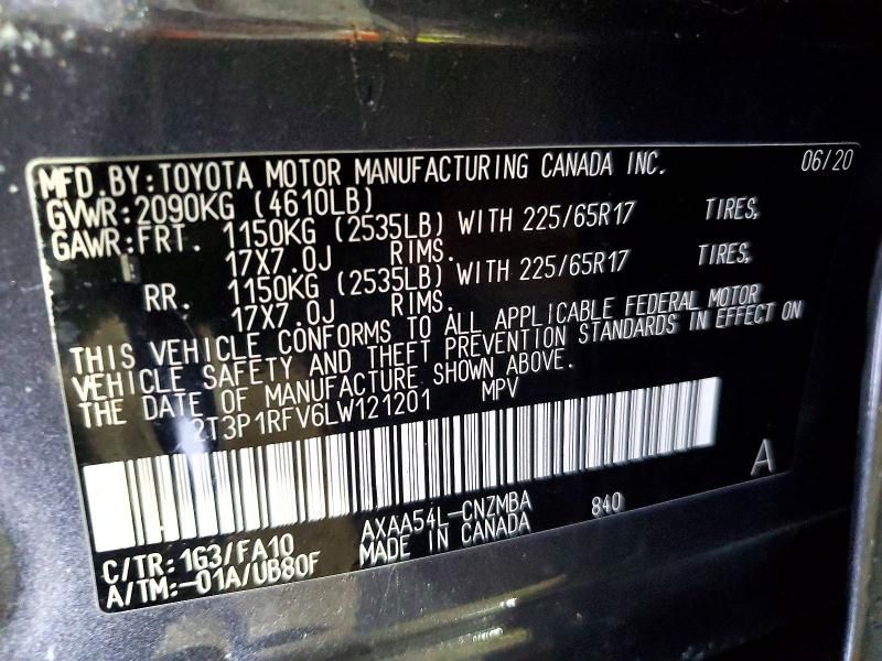 2020 Toyota Rav4 xle