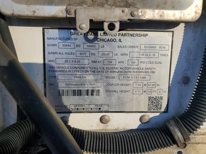 2015 Great Dane 2015 Ggsd Refrigerated Van Trailer-Refrigerated