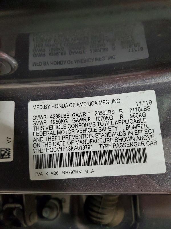 2019 Honda Accord lx