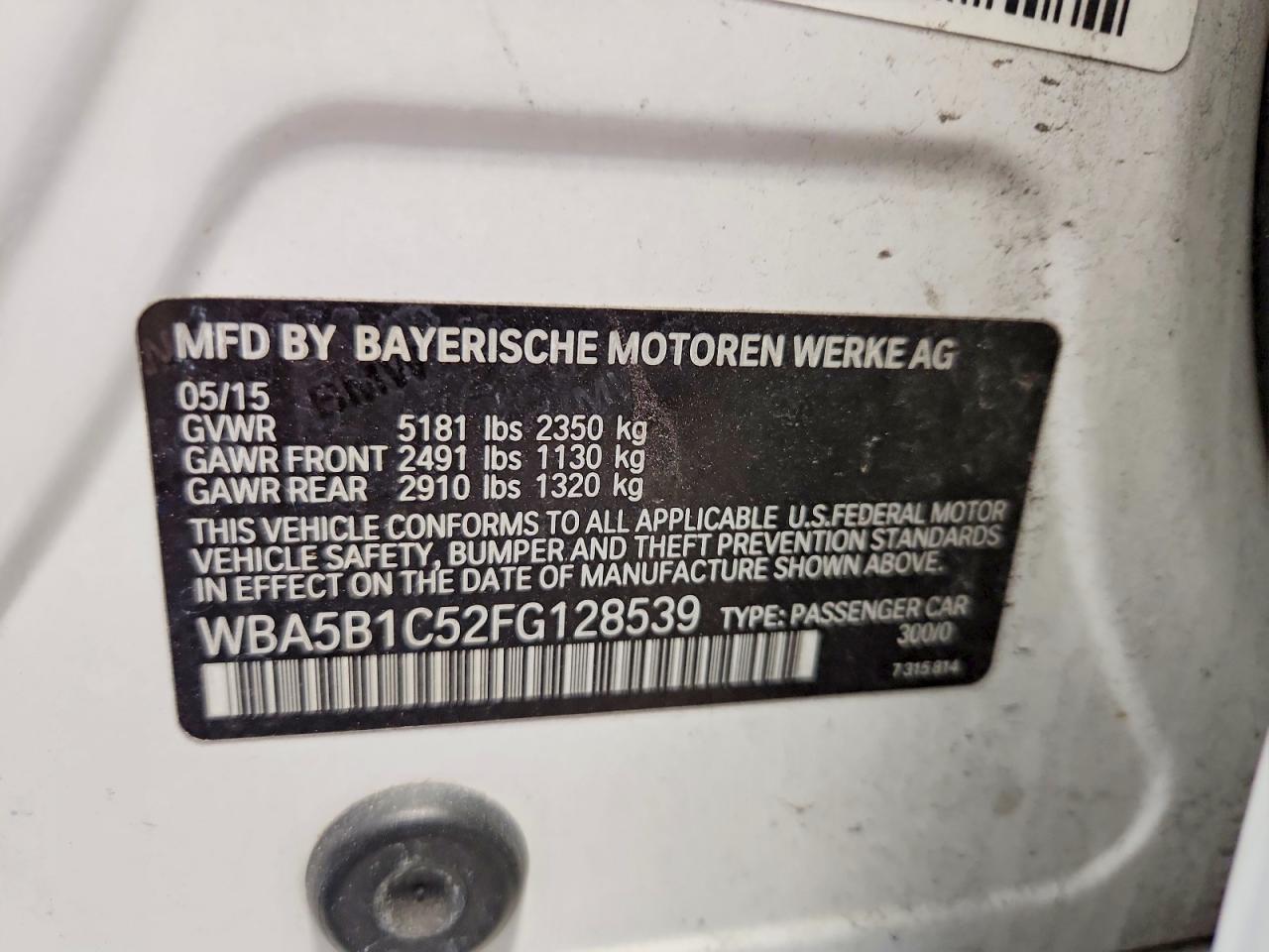 2015 BMW 535 i