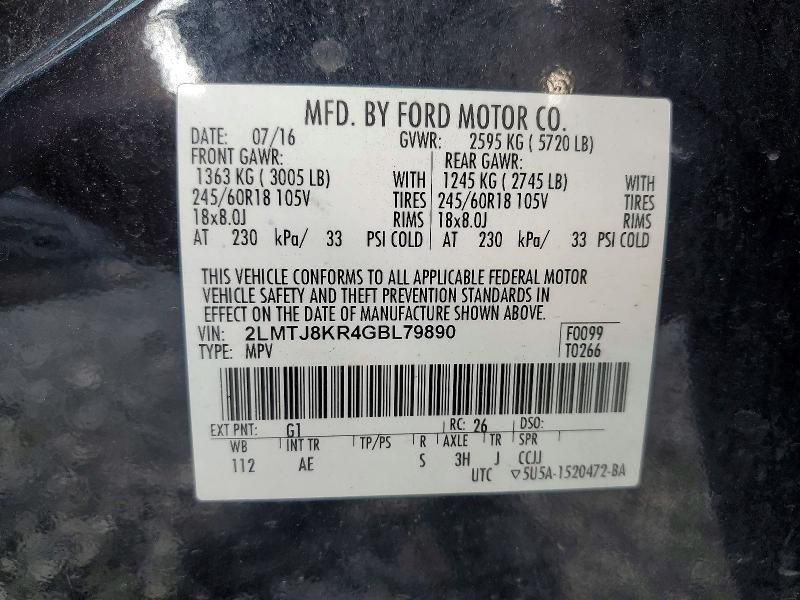 2016 Lincoln Mkx Select