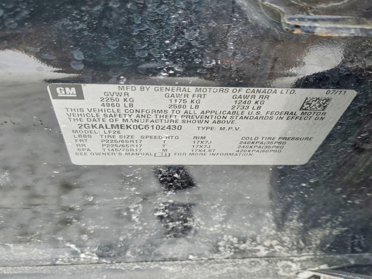 2012 GMC Terrain sle