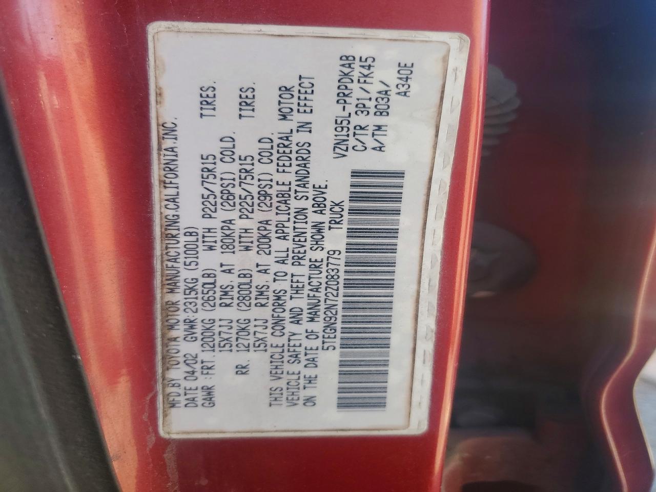 2002 Toyota Tacoma Double cab Prerunner