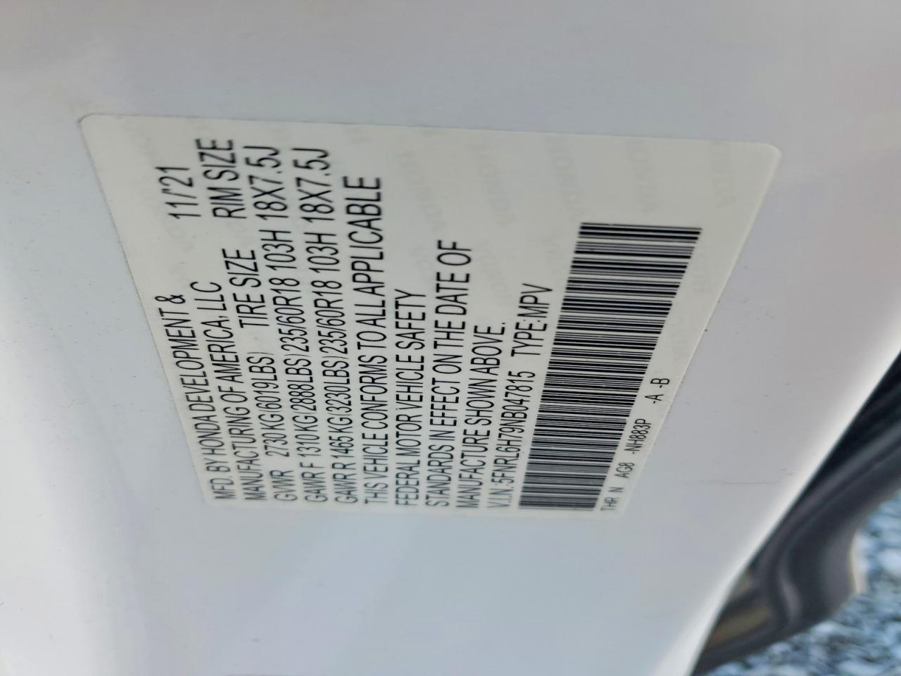 2022 Honda Odyssey exl
