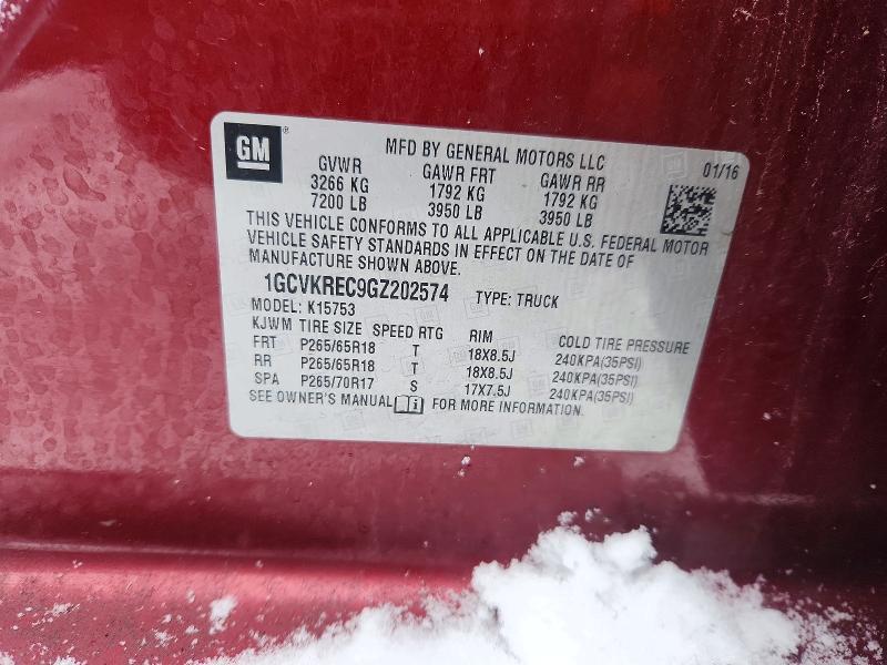 2016 Chevrolet Silverado K1500 lt