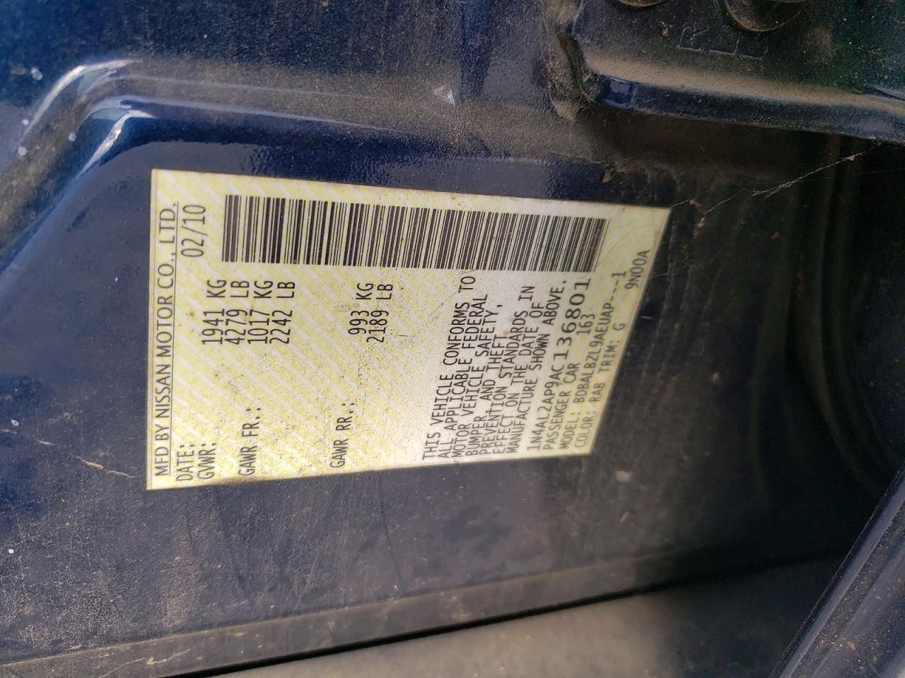 2010 Nissan Altima Base