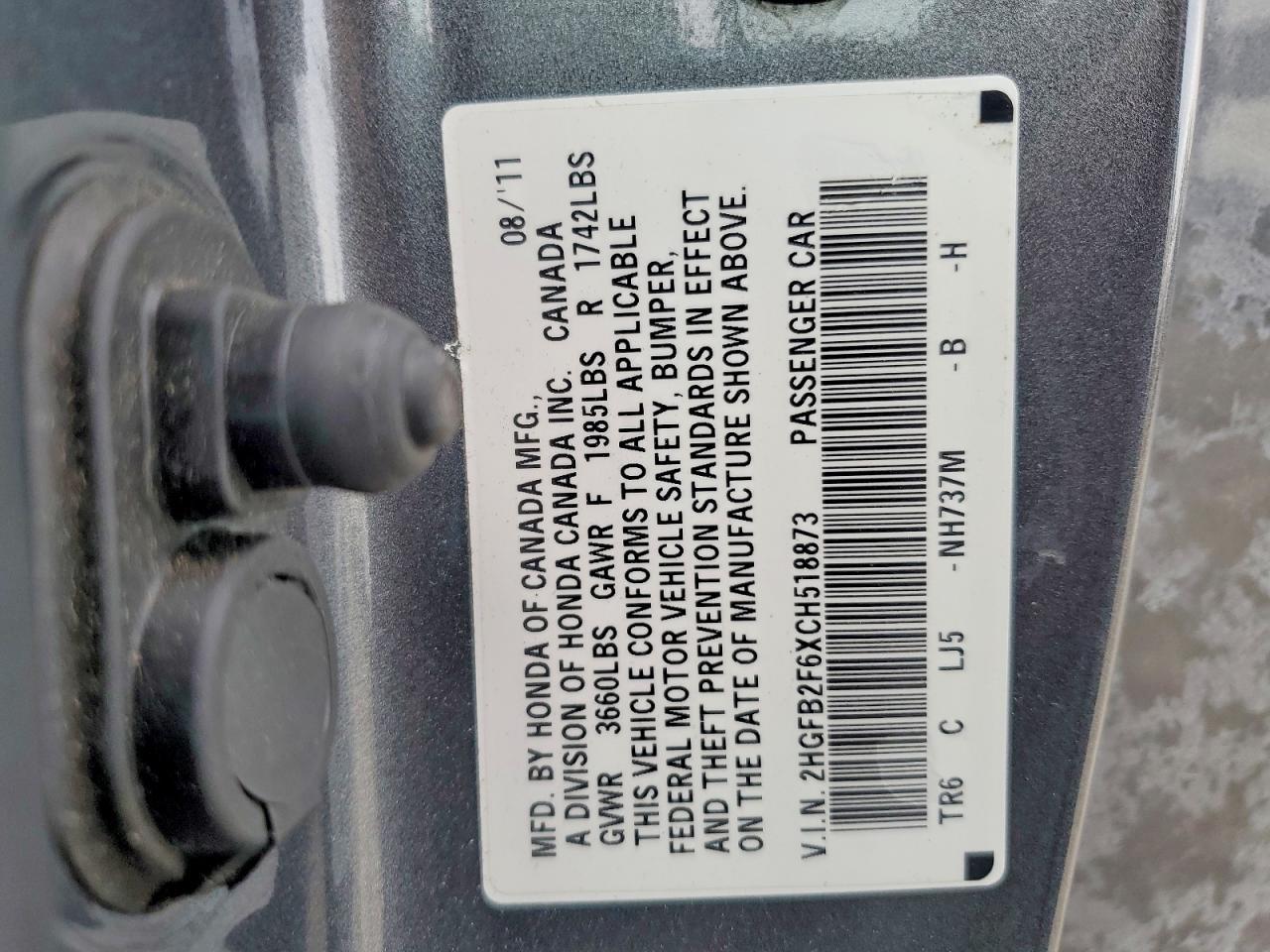 2012 Honda Civic hf