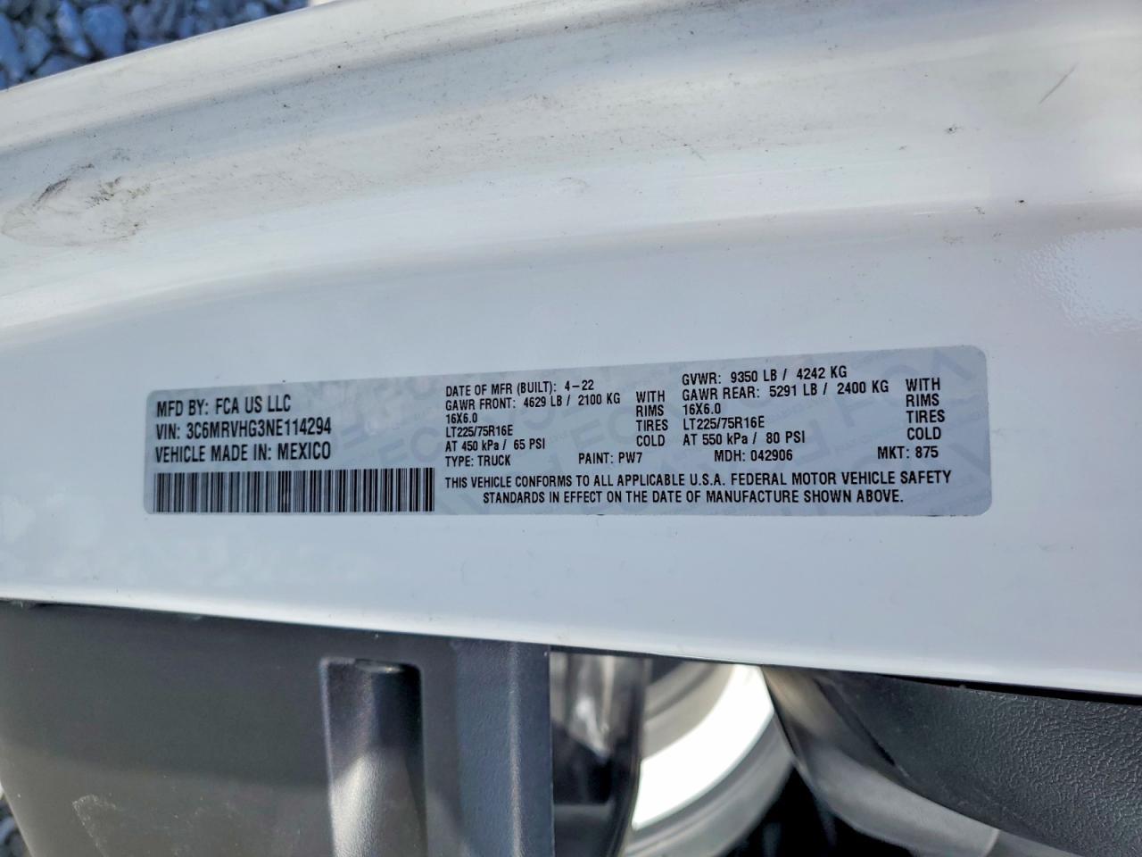 2022 Dodge RAM Promaster 3500 Utility / Service Van