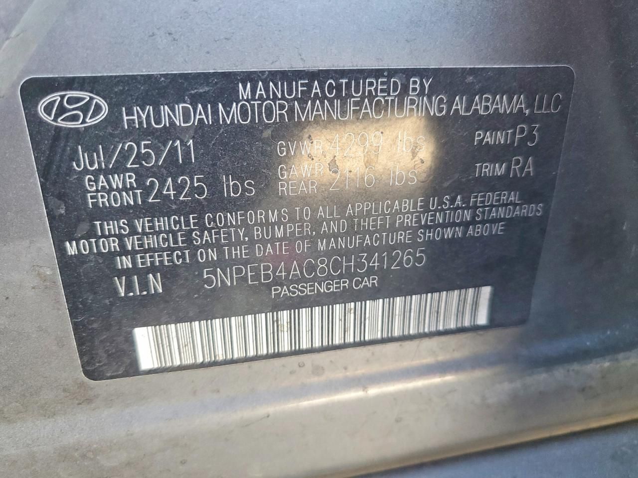 2012 Hyundai Sonata gls