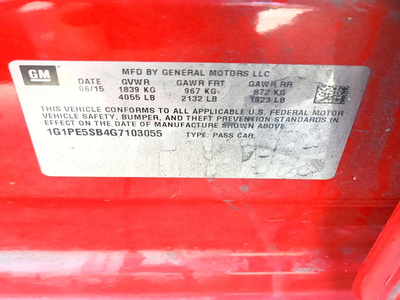 2016 Chevrolet Cruze Limited lt