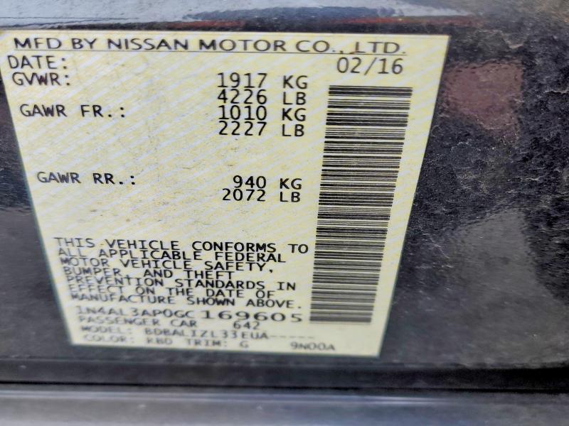 2016 Nissan Altima 2.5 sv