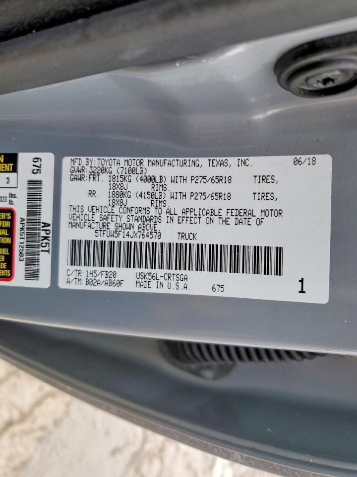 2018 Toyota Tundra Double cab sr