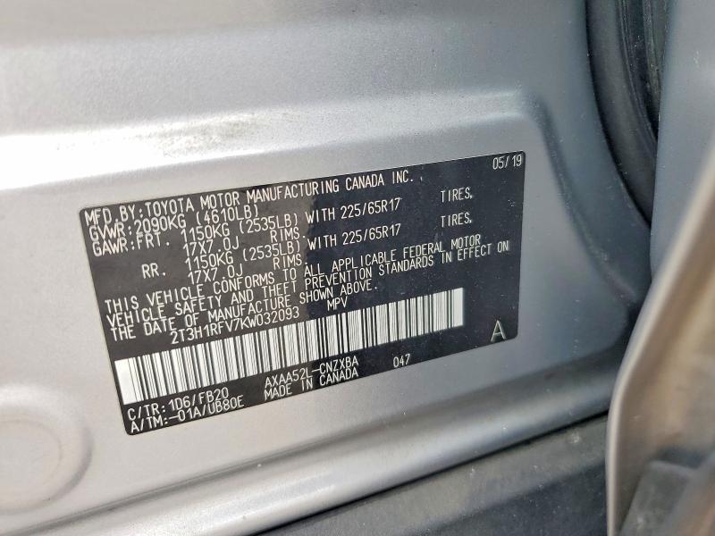 2019 Toyota Rav4 le