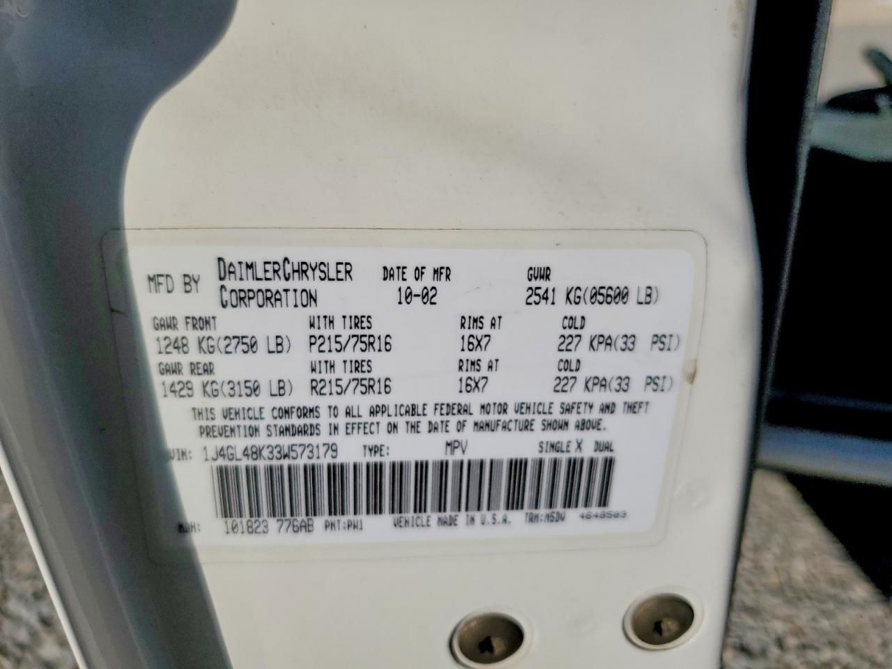 2003 Jeep Liberty Sport