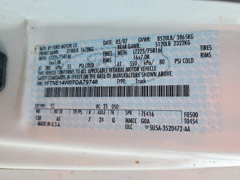 2007 Ford Econoline E150 van