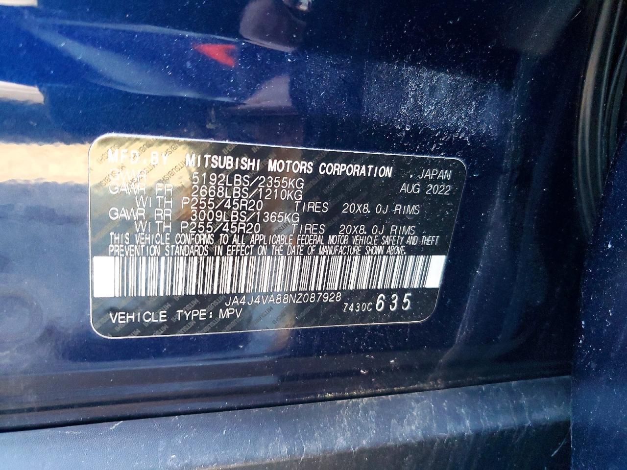 2022 Mitsubishi Outlander sel