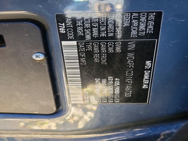 2019 Mercedes-Benz 2019 Mercedes Benz Sprinter 2500 Delivery van