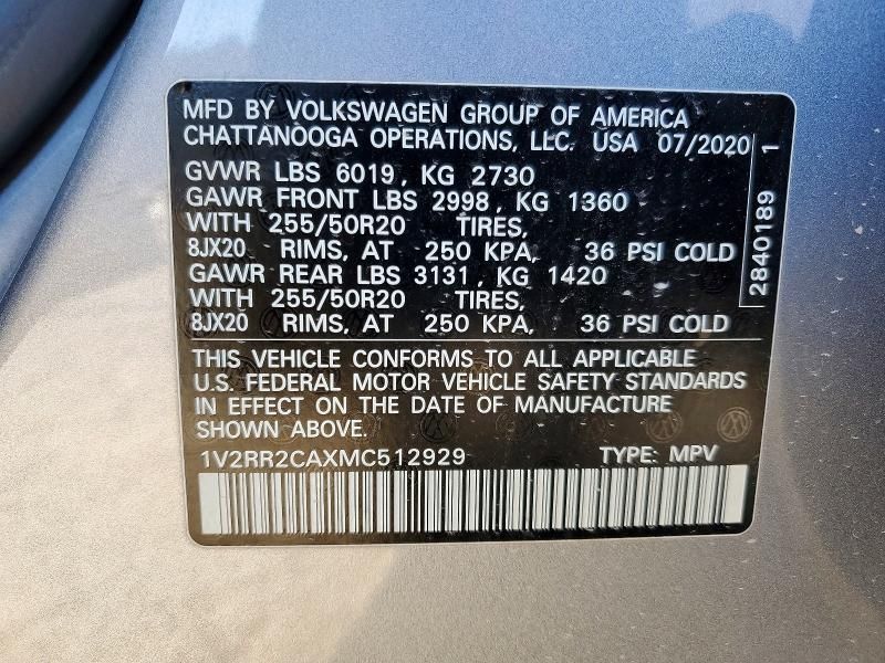 2021 Volkswagen Atlas se