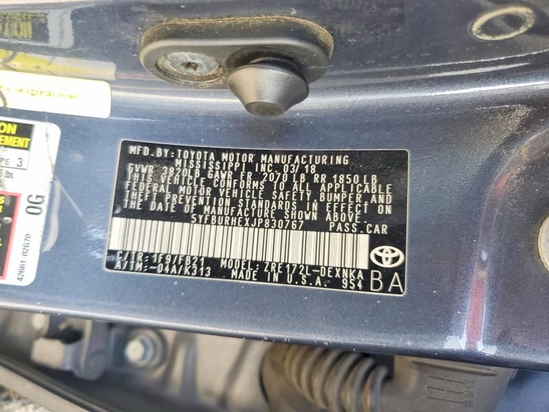 2018 Toyota Corolla l