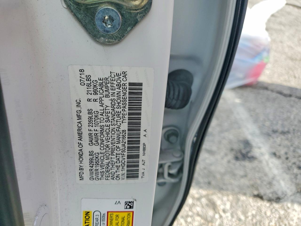2018 Honda Accord exl
