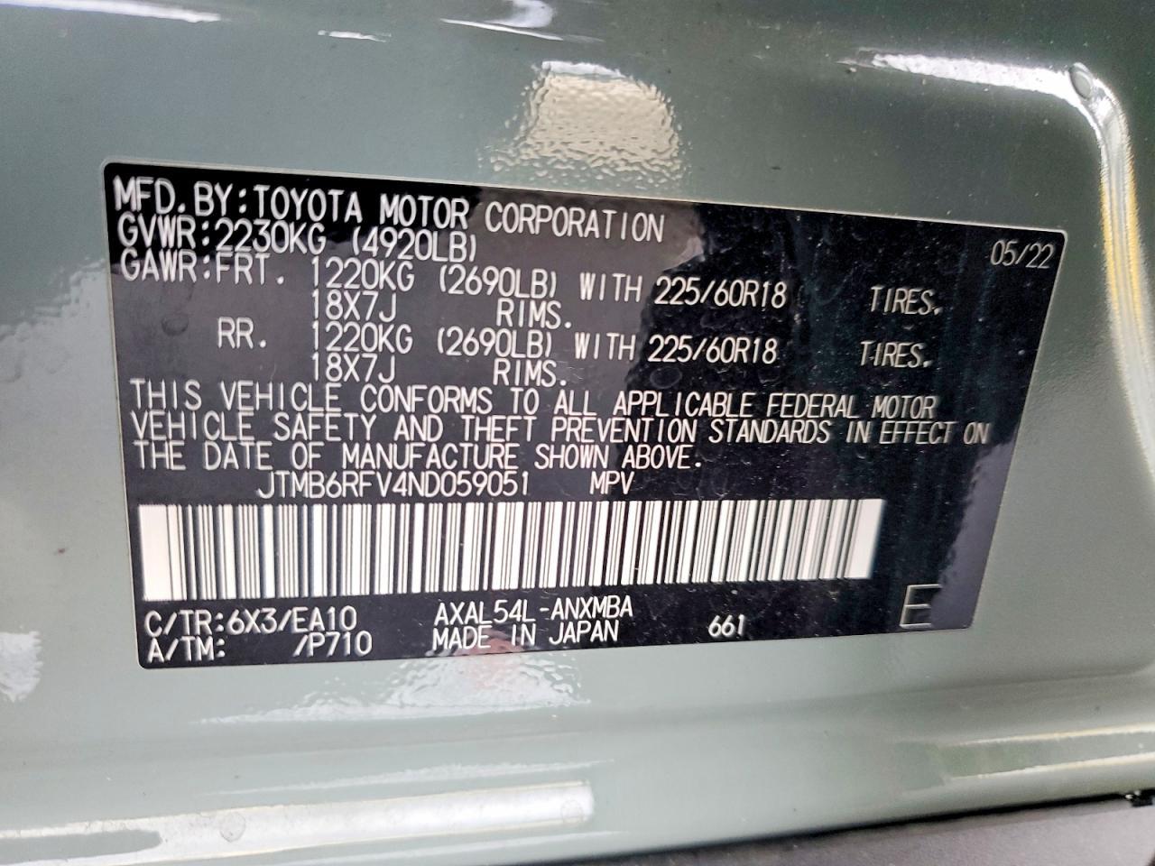 2022 Toyota Rav4 xle Premium