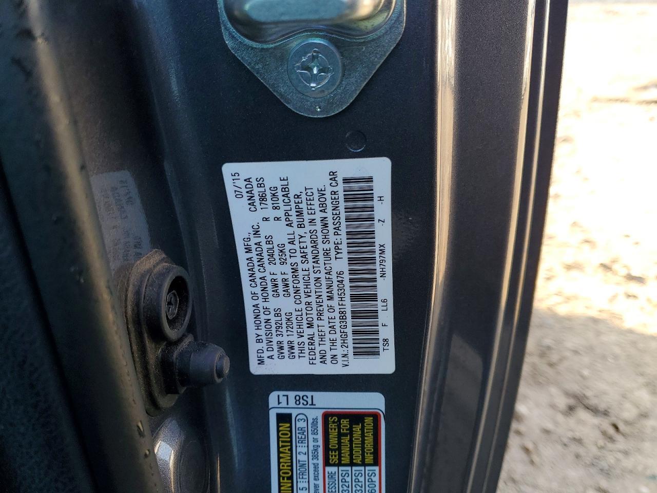 2015 Honda Civic ex