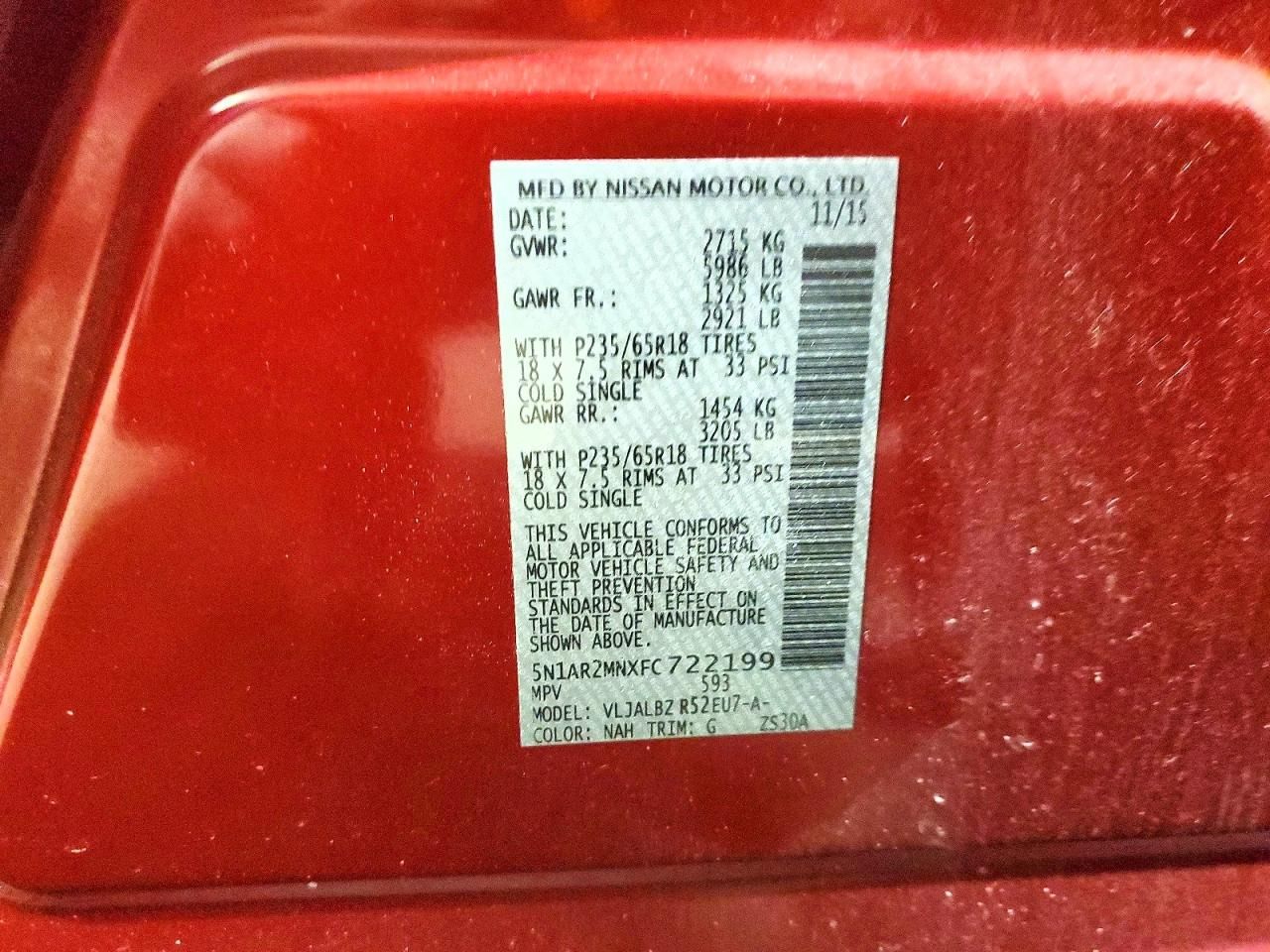 2015 Nissan Pathfinder s