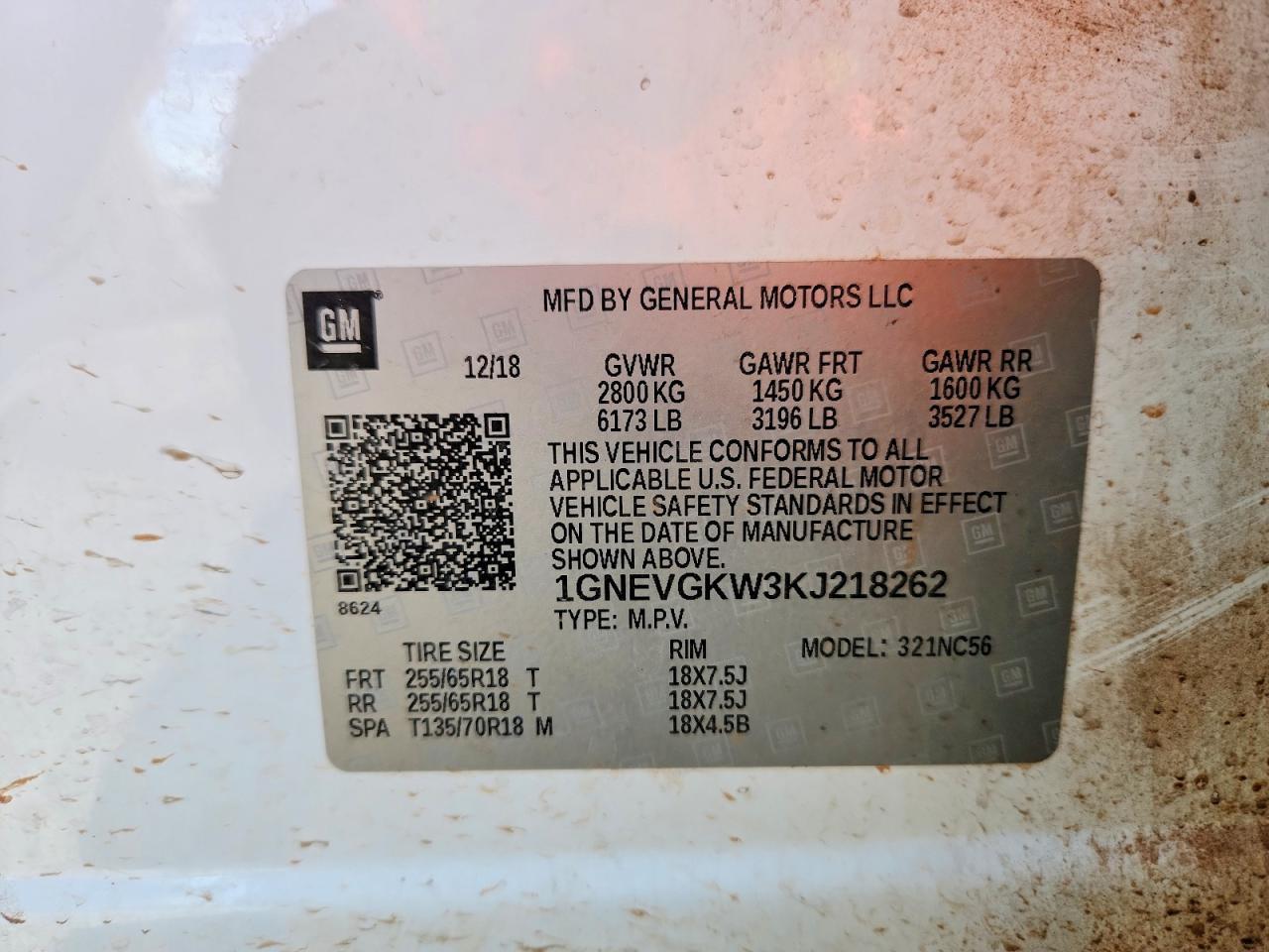 2019 Chevrolet Traverse lt