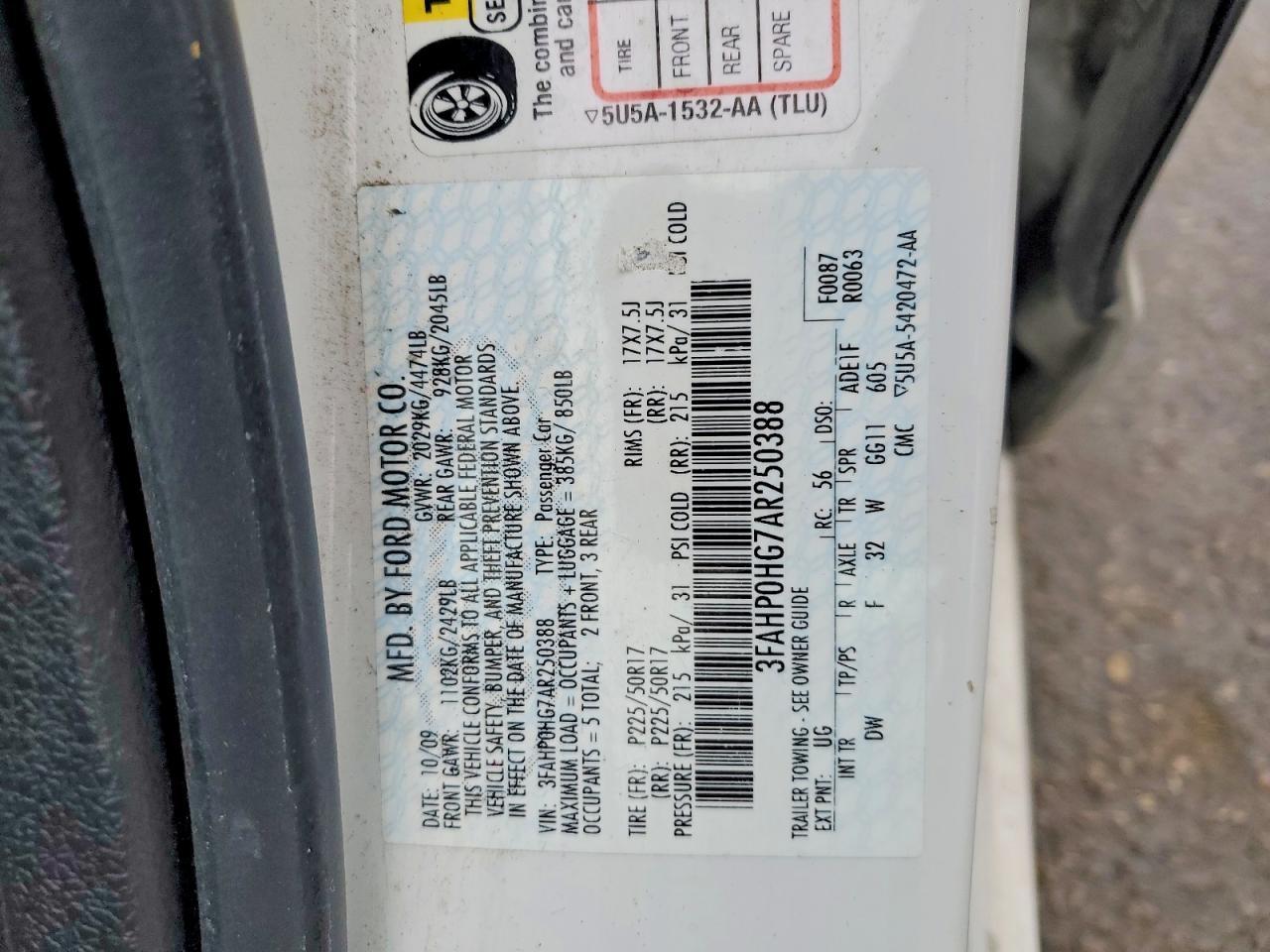 2010 Ford Fusion se