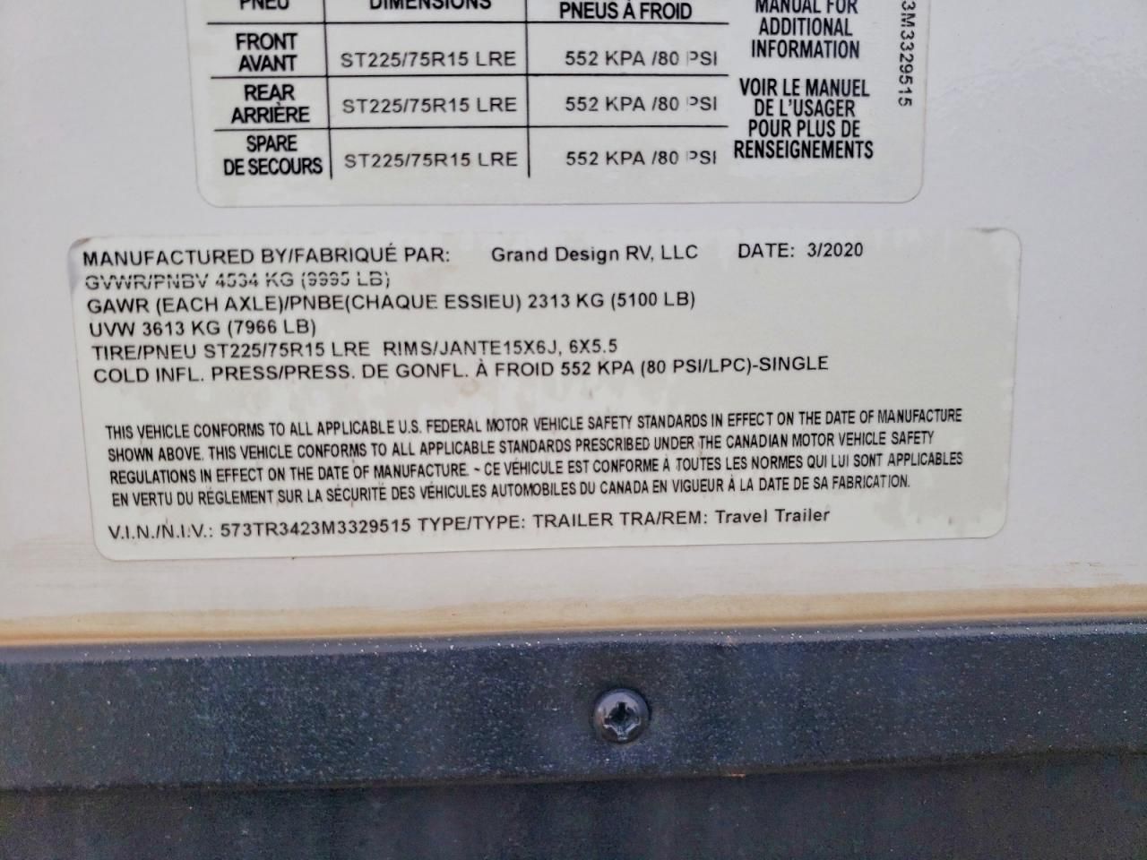 2021 Grand Design Reflection