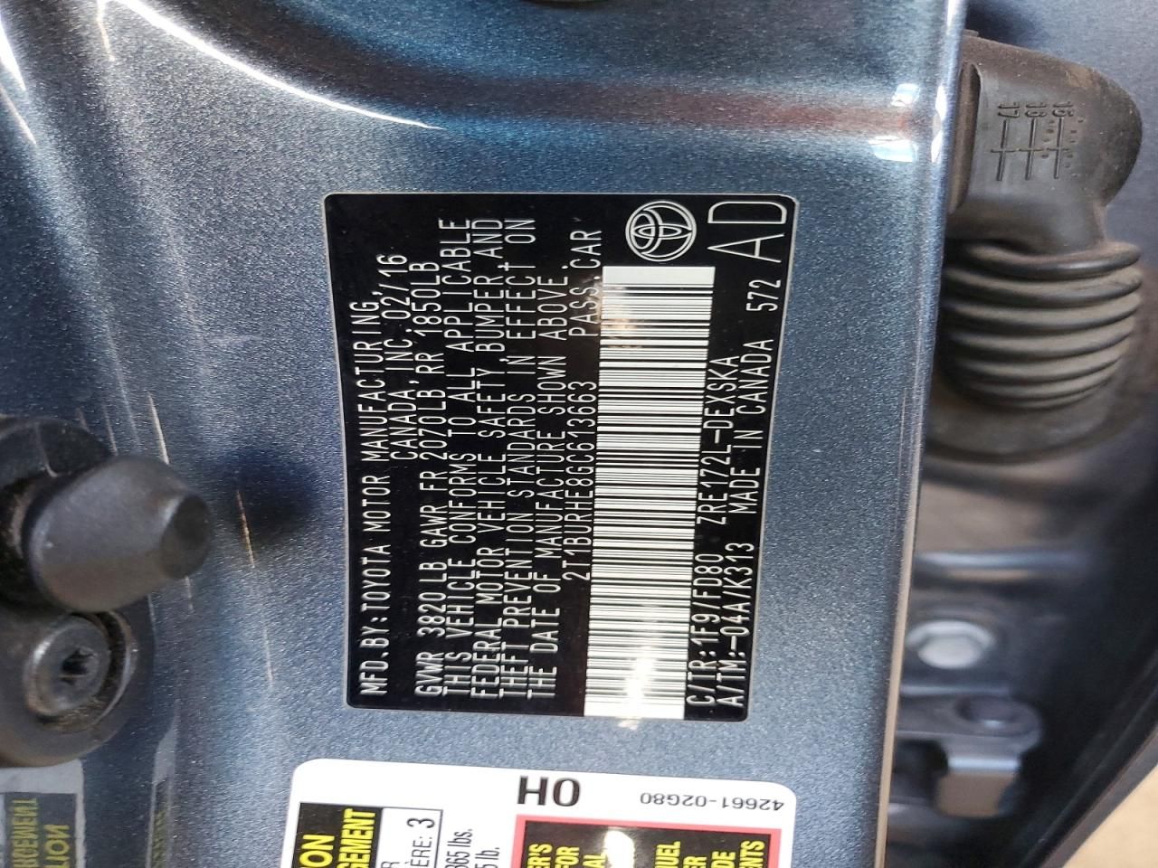 2016 Toyota Corolla l