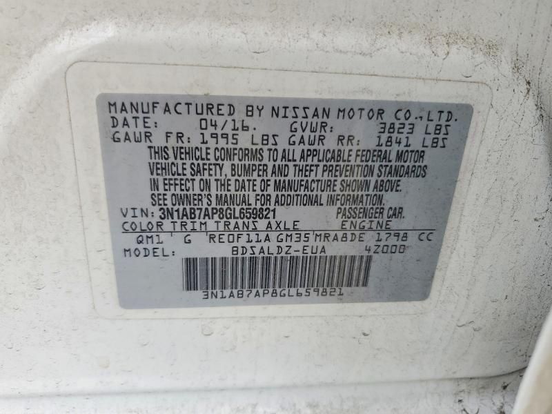 2016 Nissan Sentra s