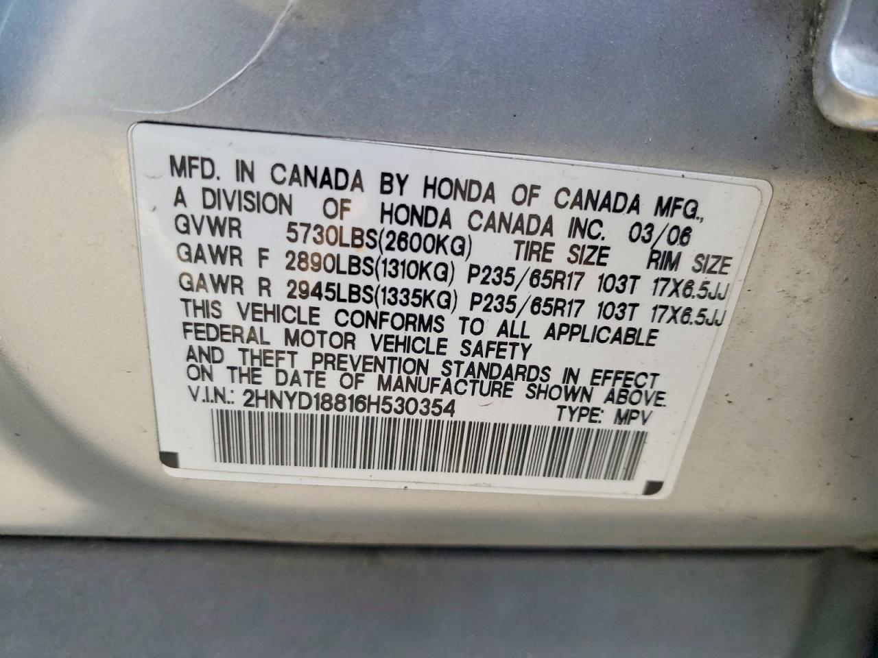 2006 Acura Mdx Touring