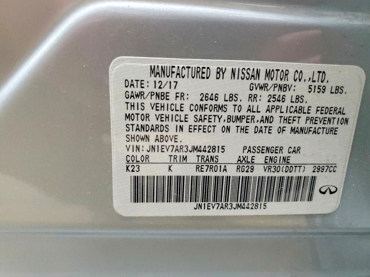 2018 Infiniti Q50 Luxe