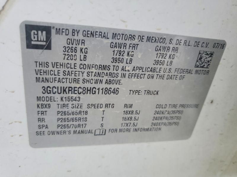 2017 Chevrolet Silverado K1500 lt