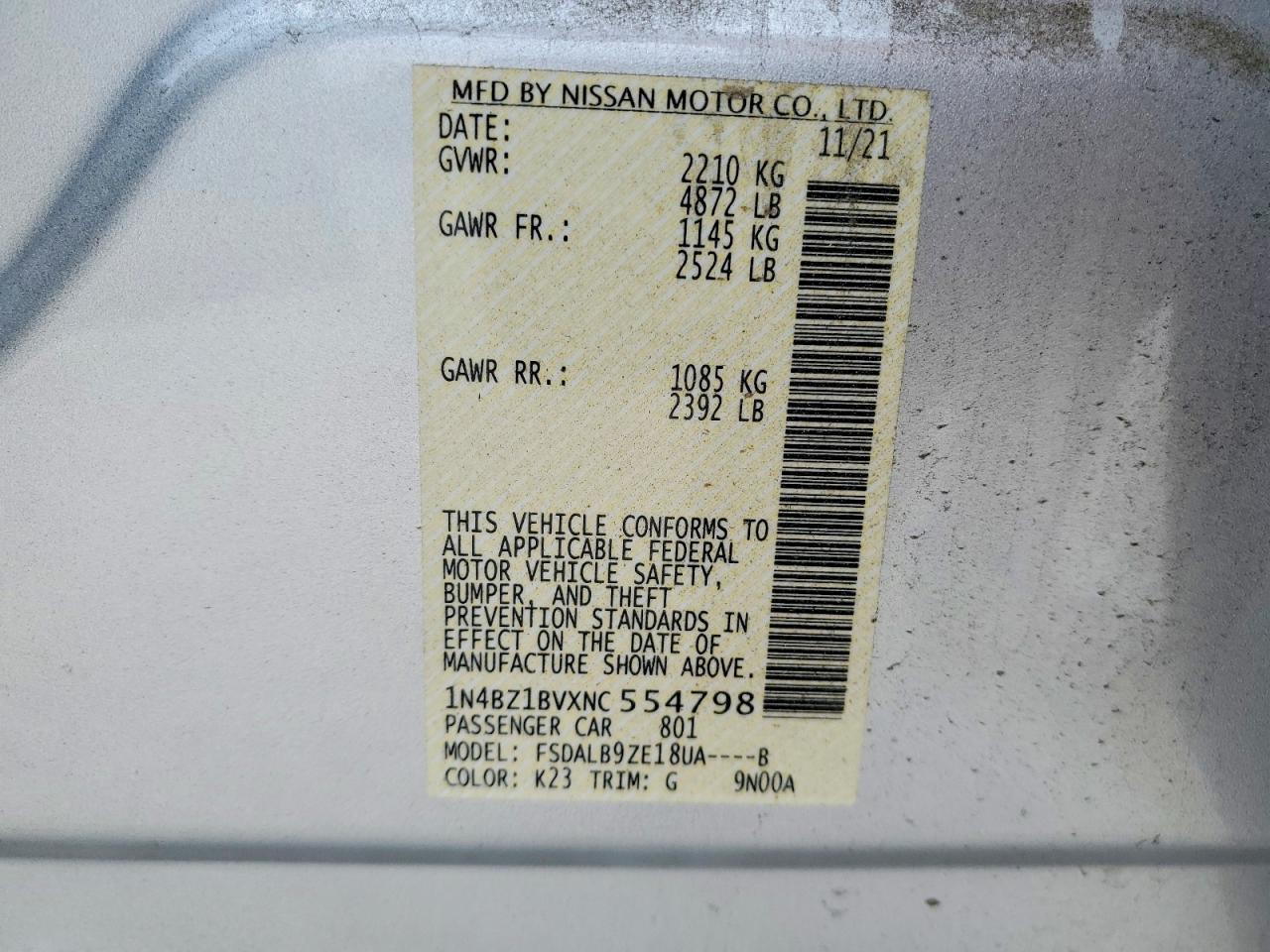 2022 Nissan Leaf s Plus