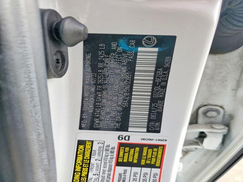 2022 Lexus Es 350 f Sport