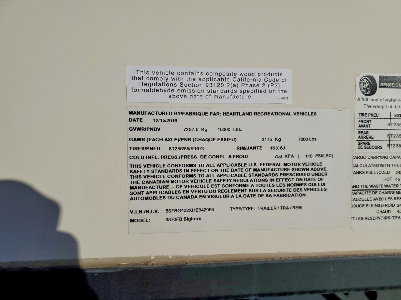 2017 Big Horn Trailer