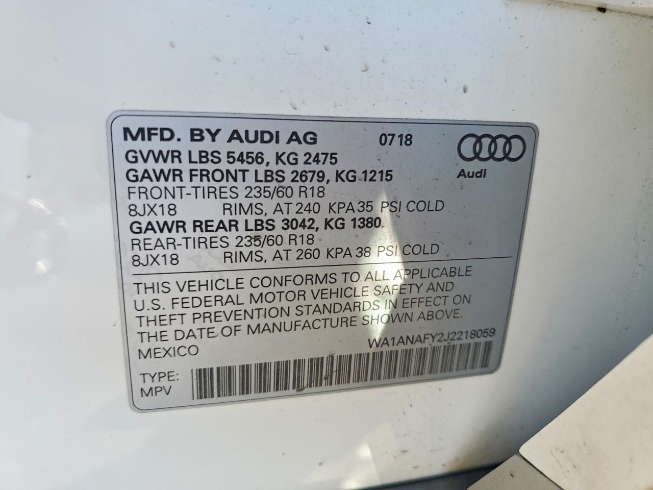 2018 Audi Q5 Premium