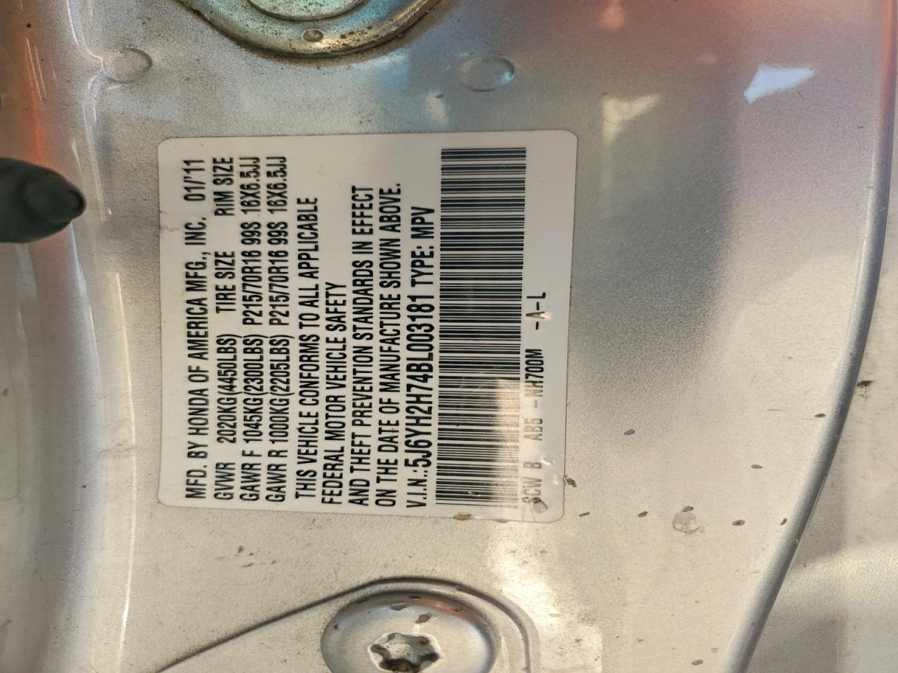 2011 Honda Element ex
