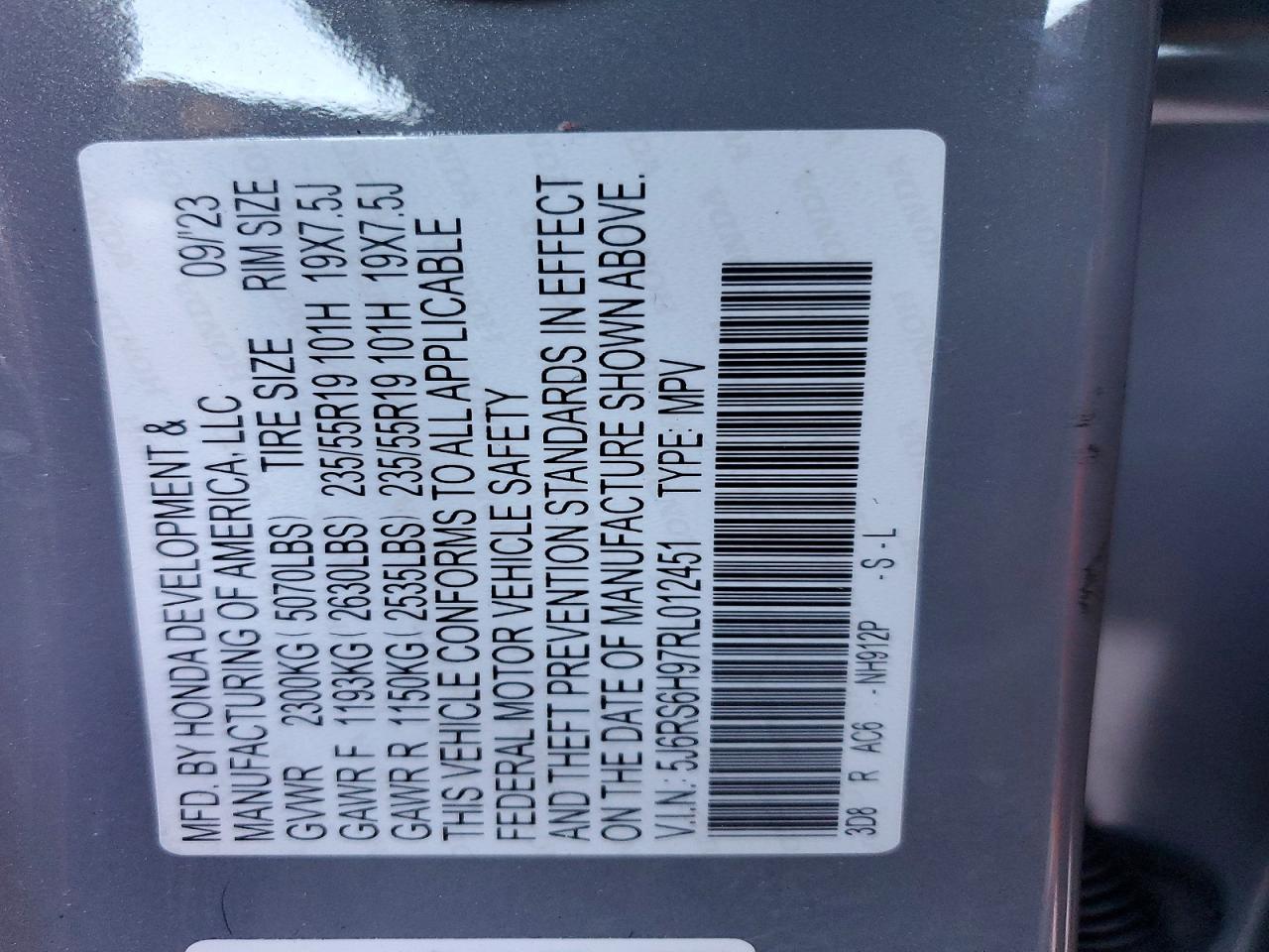 2024 Honda Cr-v Sport Touring