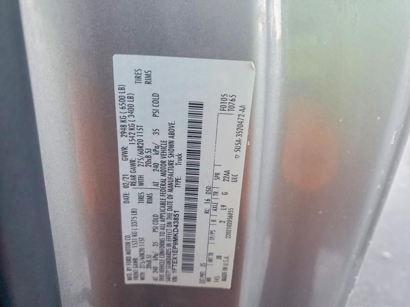 2021 Ford F150 Super cab