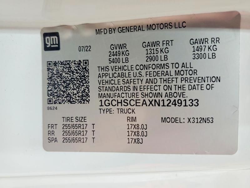 2022 Chevrolet Colorado lt