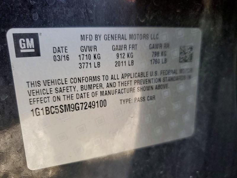 2016 Chevrolet Cruze ls