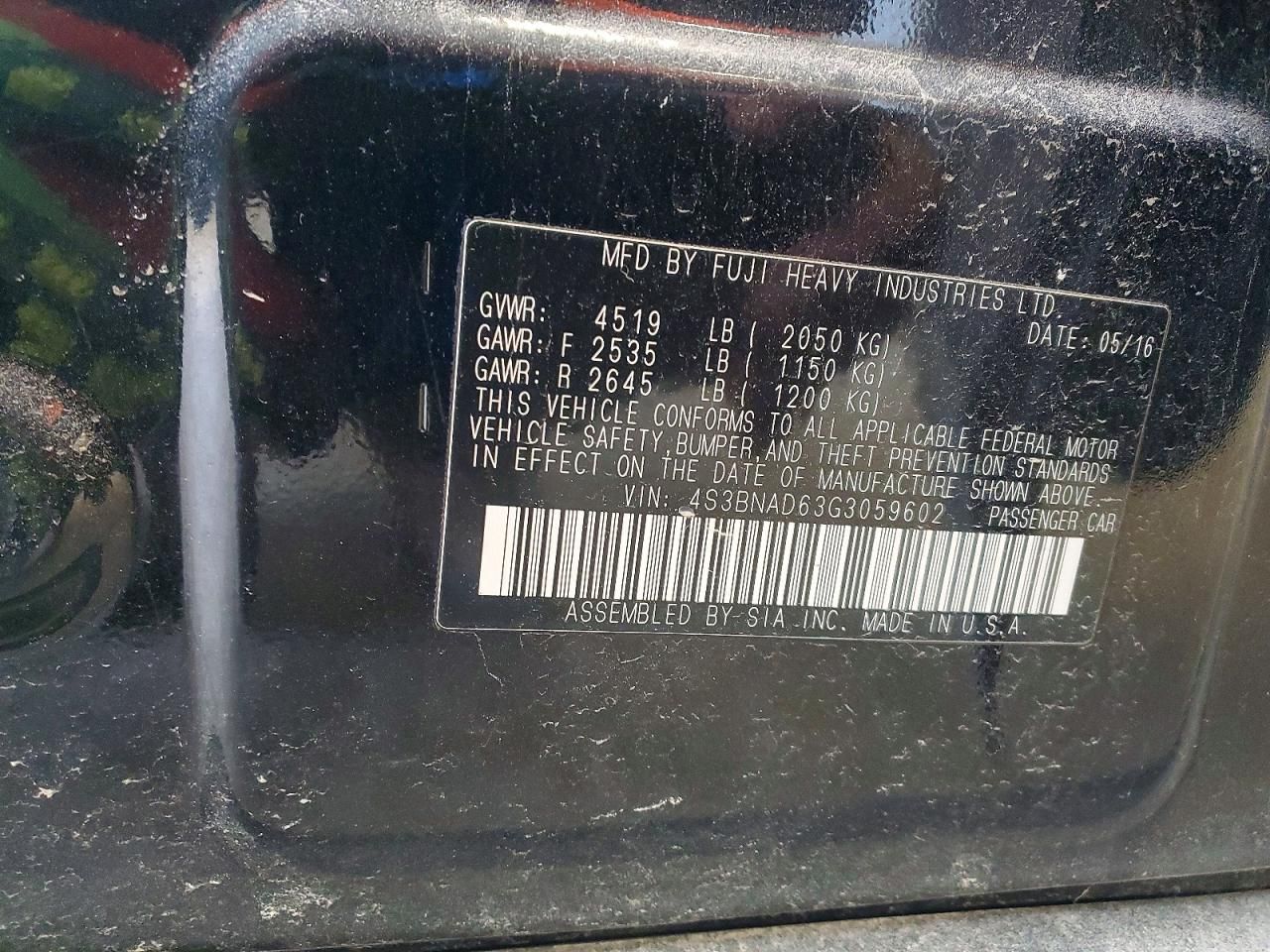 2016 Subaru Legacy 2.5i Premium