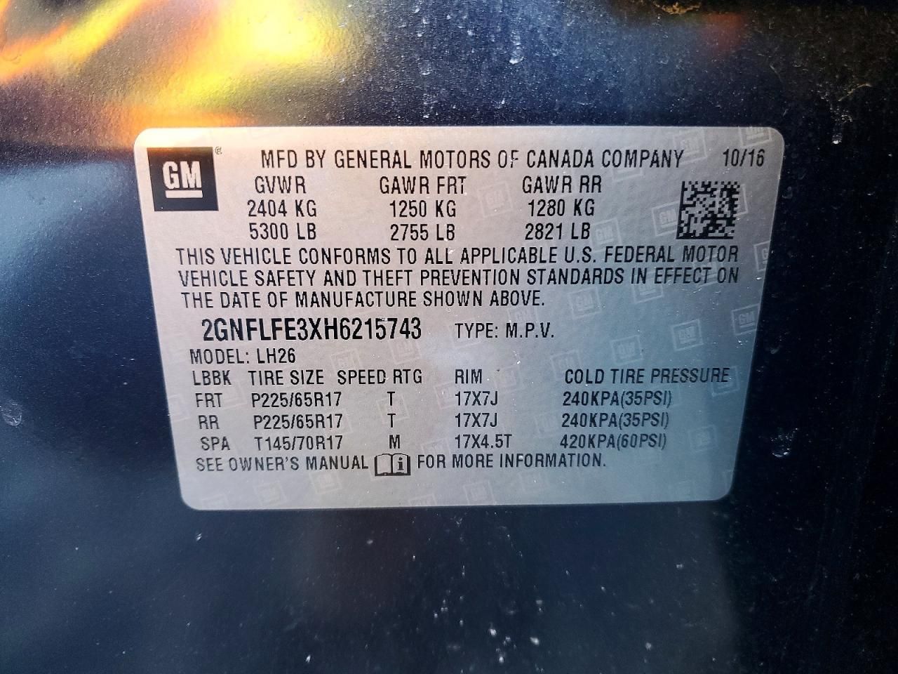 2017 Chevrolet Equinox lt