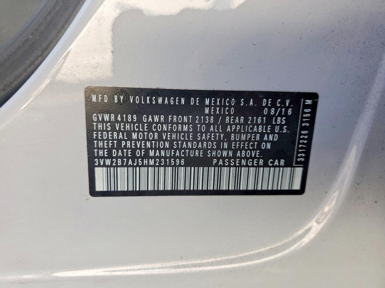 2017 Volkswagen Jetta s